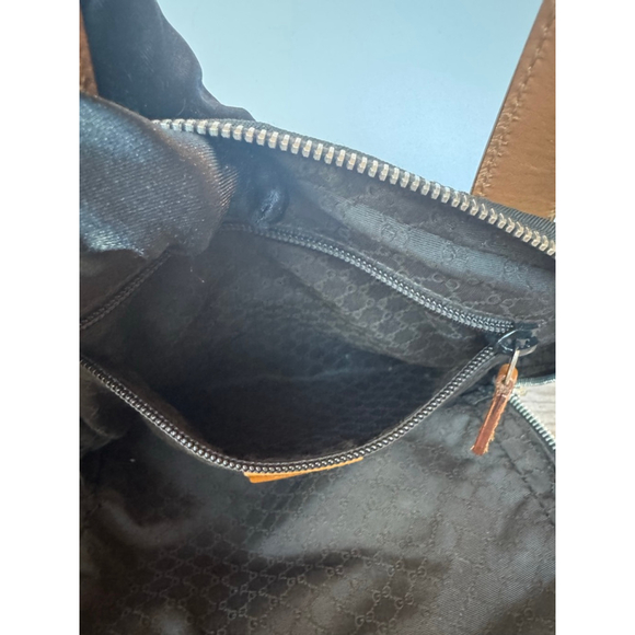 Gucci Canvas Leather 2-Way Tote Crossbody Bag Brown Tan – Style 213317 - Picture 14 of 16